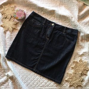 Ann Taylor LOFT Jean Skirt (Petite Size)